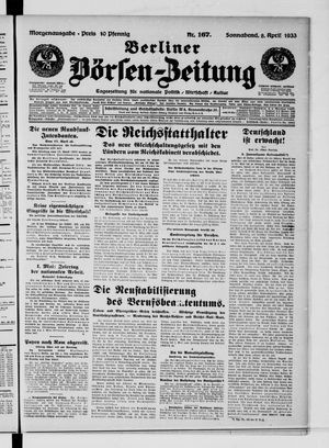 Berliner Börsen-Zeitung vom 08.04.1933