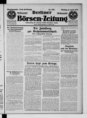 Berliner Börsen-Zeitung vom 10.04.1933