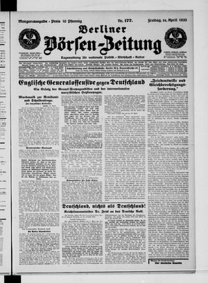Berliner Börsen-Zeitung vom 14.04.1933