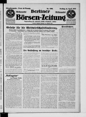 Berliner Börsen-Zeitung vom 21.04.1933