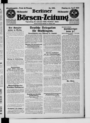 Berliner Börsen-Zeitung vom 24.04.1933