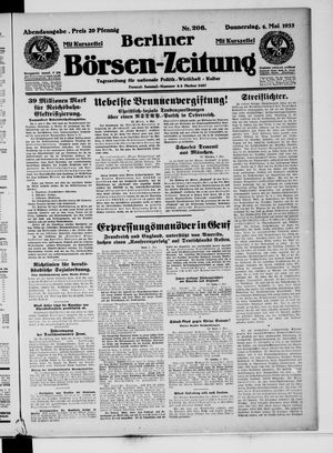 Berliner Börsen-Zeitung vom 04.05.1933