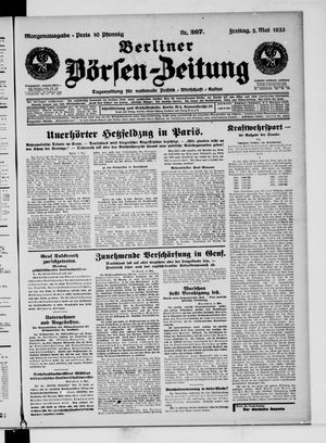 Berliner Börsen-Zeitung vom 05.05.1933