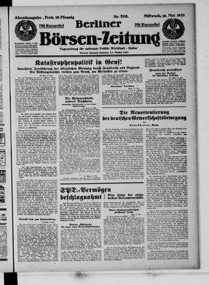 Berliner Börsen-Zeitung vom 10.05.1933