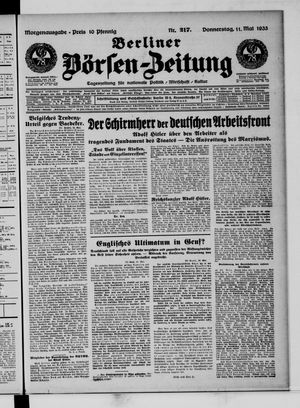 Berliner Börsen-Zeitung vom 11.05.1933