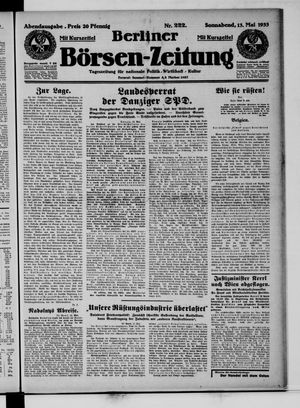 Berliner Börsen-Zeitung on May 13, 1933