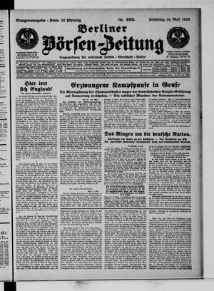 Berliner Börsen-Zeitung vom 14.05.1933