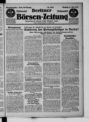 Berliner Börsen-Zeitung vom 15.05.1933