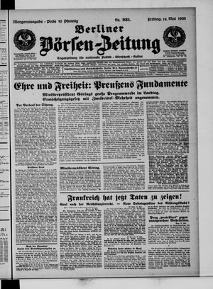 Berliner Börsen-Zeitung vom 19.05.1933