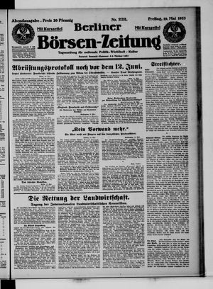 Berliner Börsen-Zeitung vom 19.05.1933