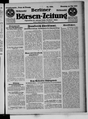 Berliner Börsen-Zeitung vom 23.05.1933