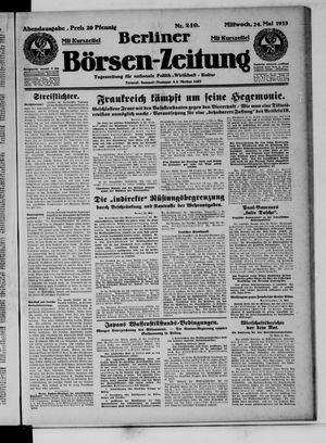 Berliner Börsen-Zeitung vom 24.05.1933