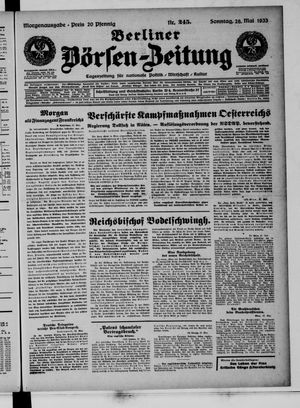 Berliner Börsen-Zeitung vom 28.05.1933
