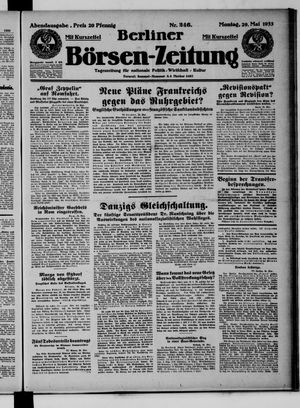 Berliner Börsen-Zeitung vom 29.05.1933