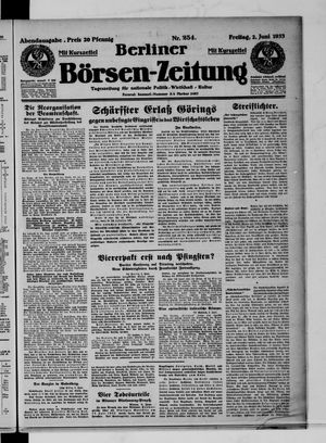 Berliner Börsen-Zeitung vom 02.06.1933