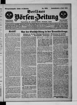 Berliner Börsen-Zeitung vom 03.06.1933