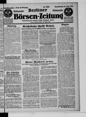 Berliner Börsen-Zeitung vom 10.06.1933