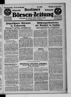 Berliner Börsen-Zeitung vom 12.06.1933