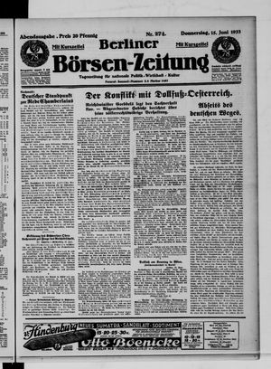 Berliner Börsen-Zeitung vom 15.06.1933