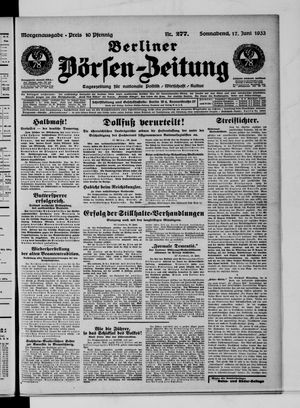 Berliner Börsen-Zeitung vom 17.06.1933