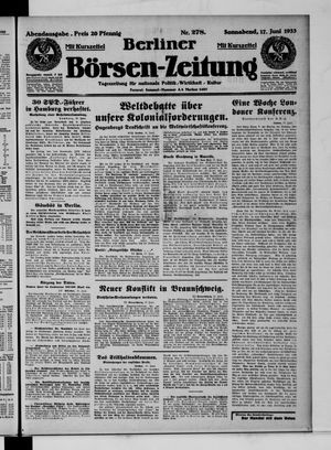 Berliner Börsen-Zeitung vom 17.06.1933