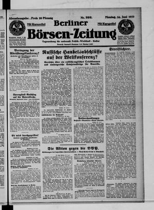 Berliner Börsen-Zeitung vom 26.06.1933