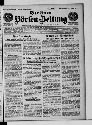 Berliner Börsen-Zeitung vom 28.06.1933