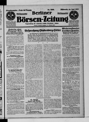 Berliner Börsen-Zeitung vom 28.06.1933