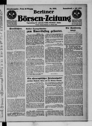 Berliner Börsen-Zeitung vom 01.07.1933