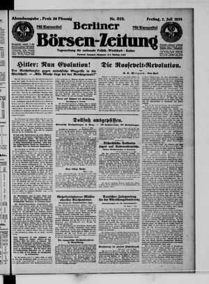 Berliner Börsen-Zeitung vom 07.07.1933