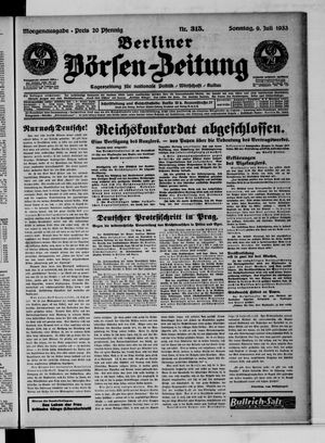 Berliner Börsen-Zeitung on Jul 9, 1933