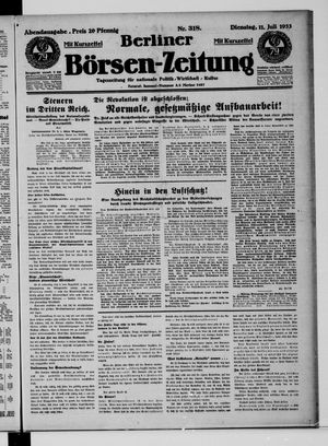 Berliner Börsen-Zeitung vom 11.07.1933