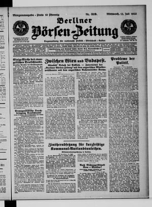 Berliner Börsen-Zeitung vom 12.07.1933