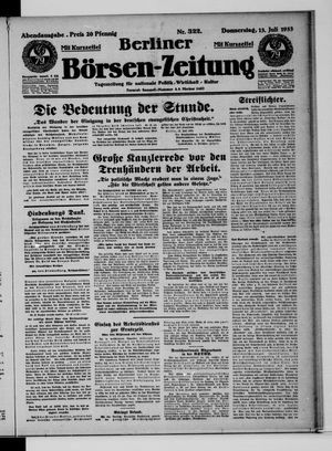 Berliner Börsen-Zeitung vom 13.07.1933
