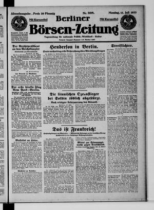 Berliner Börsen-Zeitung vom 17.07.1933