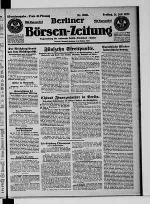 Berliner Börsen-Zeitung vom 21.07.1933