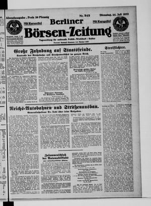 Berliner Börsen-Zeitung vom 25.07.1933