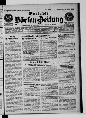 Berliner Börsen-Zeitung vom 26.07.1933