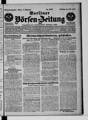 Berliner Börsen-Zeitung vom 28.07.1933