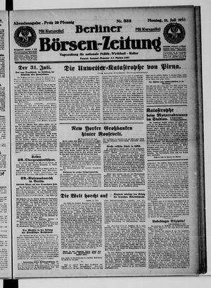 Berliner Börsen-Zeitung vom 31.07.1933