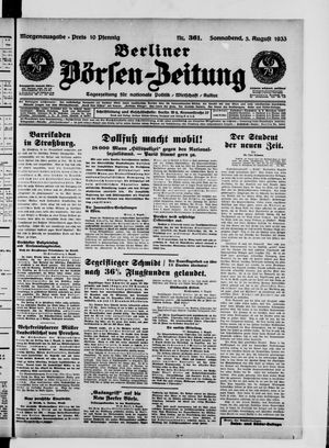 Berliner Börsen-Zeitung vom 05.08.1933