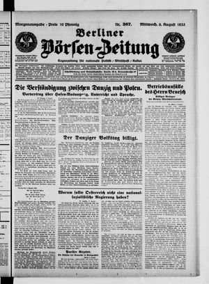 Berliner Börsen-Zeitung vom 09.08.1933