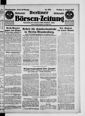 Berliner Börsen-Zeitung vom 11.08.1933