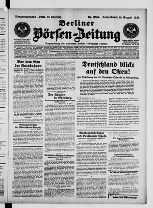 Berliner Börsen-Zeitung vom 19.08.1933