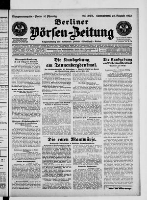 Berliner Börsen-Zeitung vom 26.08.1933