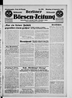 Berliner Börsen-Zeitung vom 12.09.1933