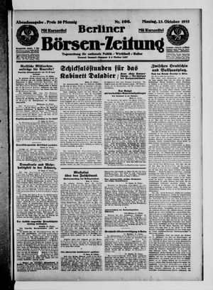 Berliner Börsen-Zeitung vom 23.10.1933