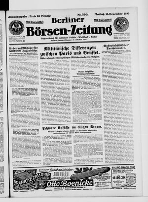 Berliner Börsen-Zeitung vom 18.12.1933