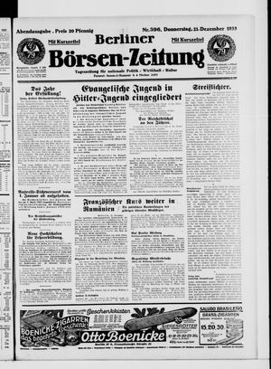 Berliner Börsen-Zeitung vom 21.12.1933