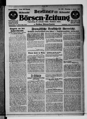 Berliner Börsen-Zeitung vom 02.01.1934